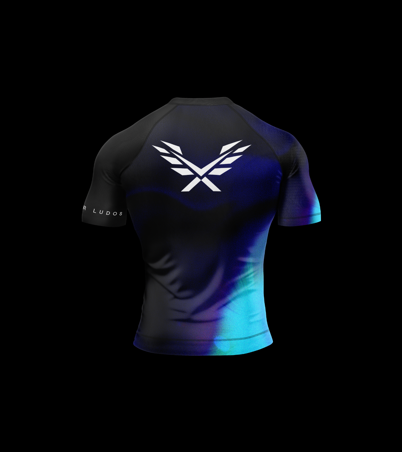 Peace Grappler Compression Rash Guard-LS Black-Blue