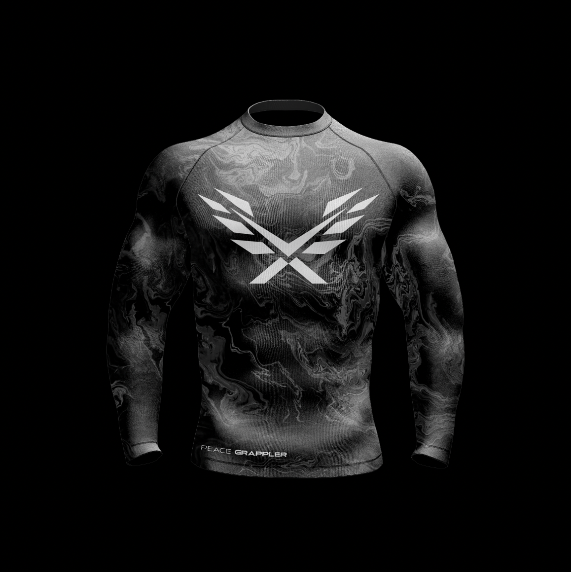Peace Grappler Compression Rash Guard-LS Black
